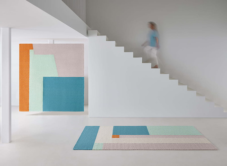 Gan Weave Space Hopper Rug Blue