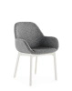 Clap Tissue Shirley Armchair White Gray