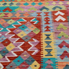 Wool kilim afghan rug multicolored 100460 245x175