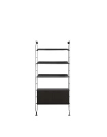 Adam Wood with Container 1 Bookcase Black Ash