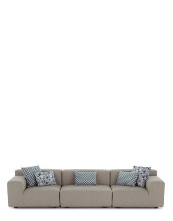 Plastics Outdoor Liberty 3 Seater Sofa Beżowy