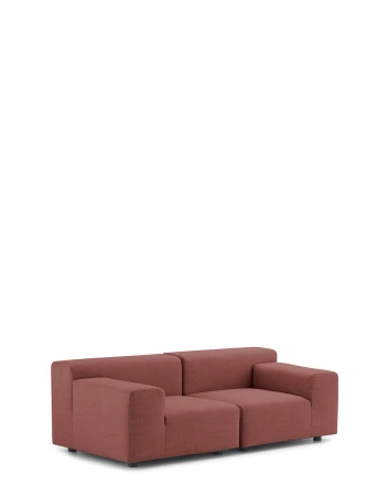 Plastics Outdoor Two-Seater Sofa Maroon