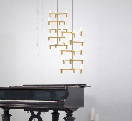 Nemo Crown Multi Black Plated Pendant Lamp