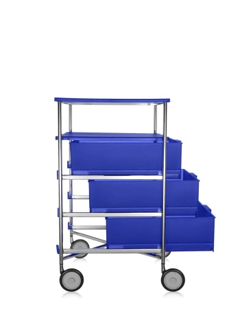 Mobil 3 Drawers / 1 Shelf With Wheels Dresser Blue