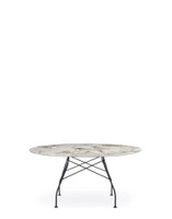 Glossy XXL Ø150 cm Table Black Nature Tundra