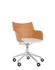 Q/Wood Basic Veneer Chair With Wheels Light Wood Chrome FSC™