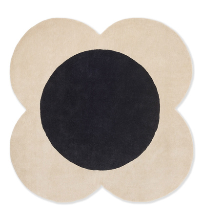 Orla Kiely Flower Spot rug ECRU/BLACK 158409