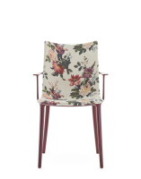 H.H.H. Upholstered Fabric Chair Maroon Dragonfly