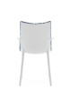 H.H.H. Upholstered Fabric Chair White Blue