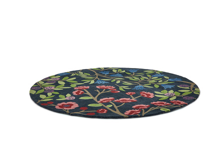 Sanderson FORAGING INDIGO ROUND carpet 146618