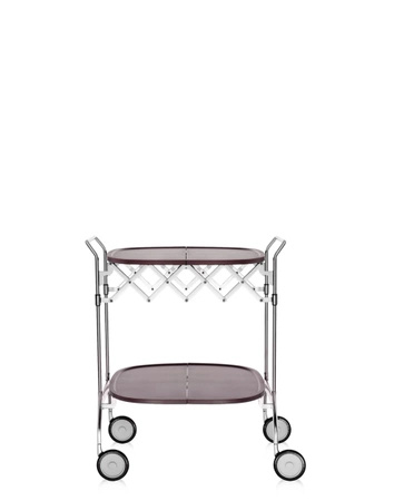 Gastone Chromo Book Cart Plum Shiny