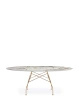 Glossy Marble Oval 192x118 cm Gold Plated Nature Tundra Table