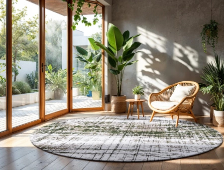Louis de Poortere Mad Men Griff Central Green rug 9797