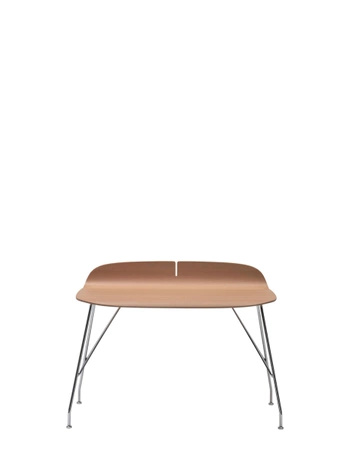 Earl Of Wood 119x65 cm Desk Bright Wood Chrome Plated