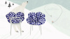 Alice's Flowers Pillow Blue Dots