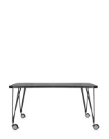Max 160x80 cm Stół Na Kółkach Antracytowy Czarny