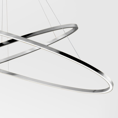 Lampa Wisząca Nemo Ellisse Double 2700 K Polerowane Aluminium