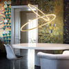 Nemo Ellisse Double 2700 K Gold Plated Pendant Lamp