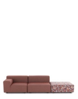 Plastics Outdoor Liberty 2 Seater + 1 Pouf Artemis Sofa Rdzawy