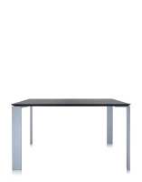 Four Square 128x128 cm Aluminum Table Black
