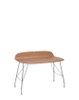 Earl Of Wood 119x65 cm Desk Bright Wood Chrome Plated
