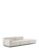 Plastics Outdoor Two-Seater + Pouf Sofa White