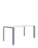  Four Rectangular 158x79 cm Stół Aluminiowy Biały