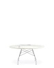 Glossy XXL Ø150 cm Table Chrome White