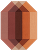 Gan Diamond Orange-Wine Outdoor Carpet