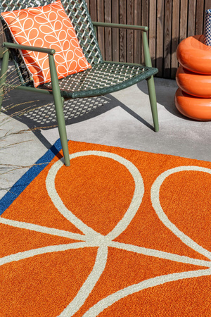 Orla Kiely Linear Stem Orange Carpet 464403