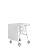  Battista Metallized Trolley White