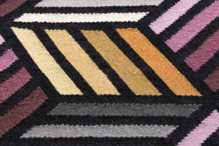 Gan Kilim Parquet Hexagon Carpet Orange
