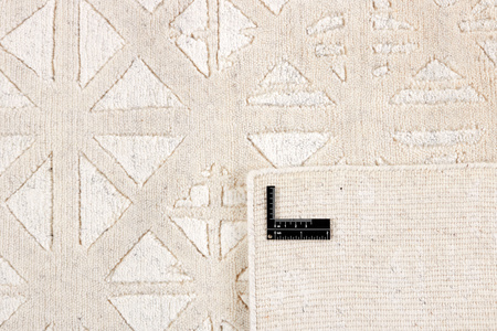 Rezas Shangri La White Mosaic Carpet 7041