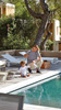 Gandiablasco Flat Textil High Chaise Lounger