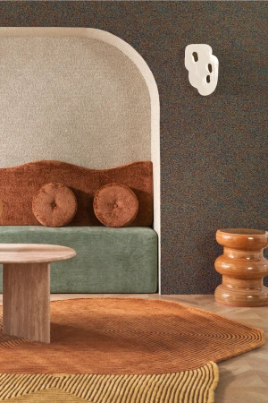 Toulemonde Bochart Tumulus Safran carpet