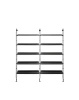 Adam Wood 2 Bookcase Black Ash