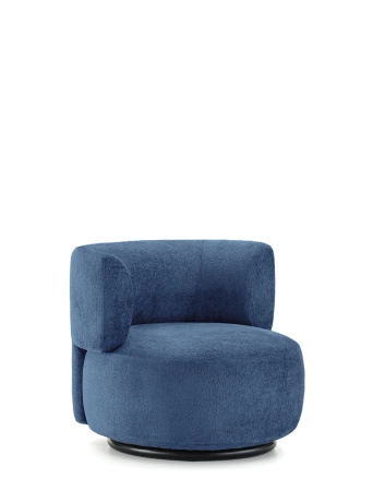 K-Waiting Chenille Armchair Blue 