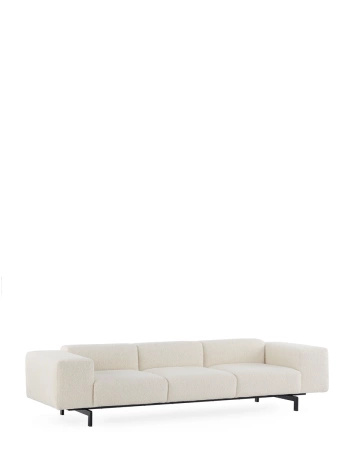 Largo Three-Seater Curly Sofa White