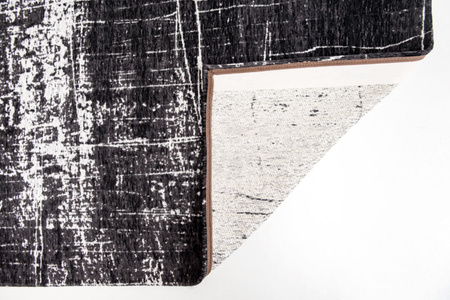Louis de Poortere Mad Men Griff Rug White on Black 8655