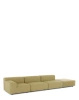 Plastics Outdoor Liberty 3 Seater + 1 Pouf Obi Check Sofa Yellow