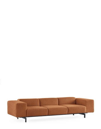 Largo Three-Seater Curly Sofa Orange