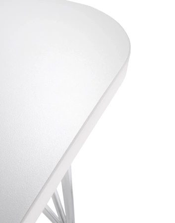 Max 160x80 cm Table on Wheels White Chrome Plated