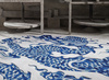 Gan Chain Stitch Rug Blue China White