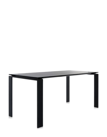  Four Soft Touch 158x79 cm Table Black Black