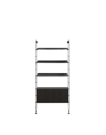 Adam Wood with Container 1 Bookcase Black Ash