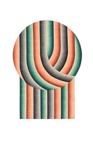 Gan Round Mirage Orange Carpet