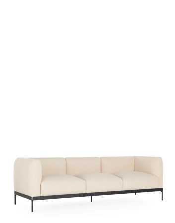 Asia Three-Seater Sofa (Cotone Structure) White