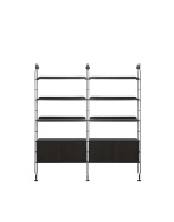 Adam Wood with Container 2 Bookcase Black Ash