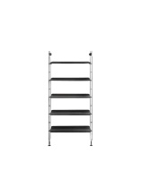 Adam Wood 1 Bookcase Black Ash