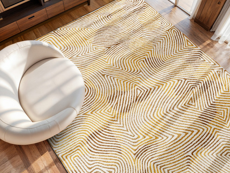 Louis de Poortere Coral Yellow Hippy Carpet 9799